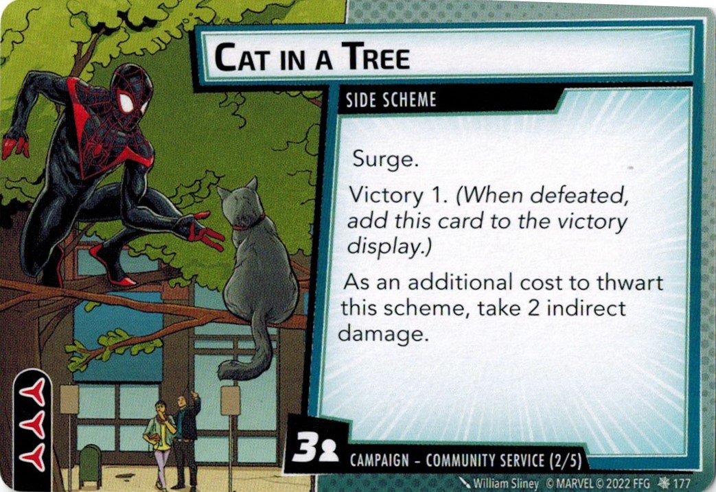 Gato subido a un árbol